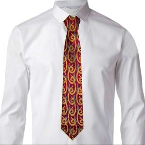Z Inc Vintage Red Gold Necktie